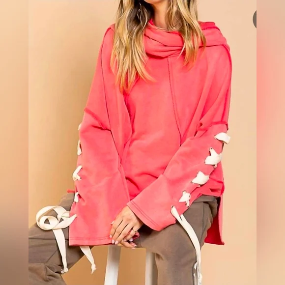 POL I Get What I Want Oversize Pullover in Pink Size L - Picture 2 of 11